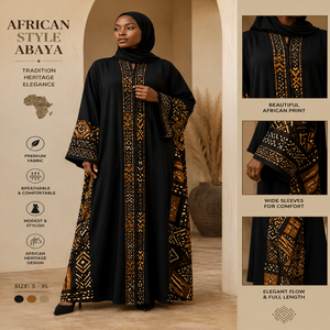 African Luxury Black Modest Wear Ethopian <b>Abaya</b> Premium Arabic Style <b>Abaya</b> Saudi Style Black <b>Abaya</b> Hajj Wear <b>Abaya</b> - Product Image 4