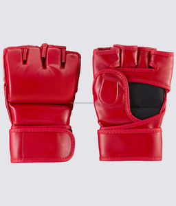 Gants de boxe poinçonnés en cuir, de bonne qualité, costume robuste, pour entraînement, logo personnalisé, MMA - Product Image 1