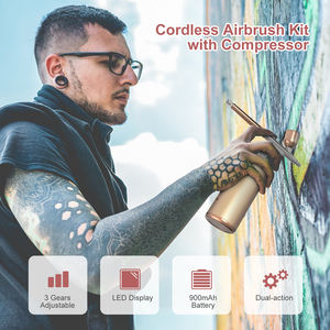 पेशेवर पेंट एयरब्रश किट के लिए कॉर्लेस रिचार्जेबल एयर कंप्रेसर बंदूक स्प्रे केक सजावट के लिए - Product Image 4