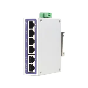 Conmutador Ethernet no gestionado industrial inteligente de 6 puertos de 24V/24W 10/100M con 5 años de garantía