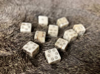 Dés de jeu Ludo double œil de haute qualité, couleur blanche, pour enfants, cubes de 1,5 cm, toucher réel, cinq étoiles, artisanat naturel poli