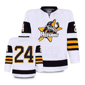 Jersey de Hockey sobre Hielo de Tela con Estampado Personalizado al por Mayor de Alta Calidad, Jerseys de Hockey Sublimados de Alta Calidad para Equipos - Product Image 1