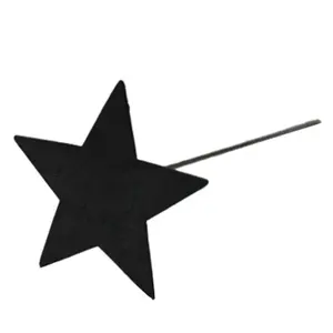 New Arrival Christmas Decoration Gold Antique Iron Metal Star Ornament With Stick Modern Design Handmade Customized