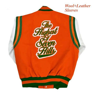 Chaqueta Universitaria Bomber con Bordado Personalizado, 100% Lana, Antibacteriana, Graffiti al por Mayor, para Hombre - Product Image 2