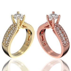 Luxury Triple-Row Pavé Moissanite <b>Ring</b> 5.4mm for Women Vietnam Jewelry Glosbe & Co Engagement <b>Ring</b> Elegant Design - Product Image 4