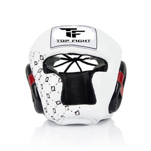 Protège-tête de boxe PU personnalisé imprimé pour l'entraînement des combattants MMA, gants de boxe, protège-tête en cuir, logo personnalisé - Product Image 4