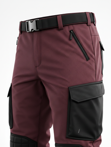 กางเกงเดินป่าวิ่งสำหรับผู้ชาย ระบายอากาศได้ดี น้ำหนักเบา กันน้ำ เป็นมิตรกับสิ่งแวดล้อม ผลิตจากโพลีเอสเตอร์/ไนลอน เหมาะสำหรับกิจกรรมกลางแจ้งทุกฤดู - Product Image 4