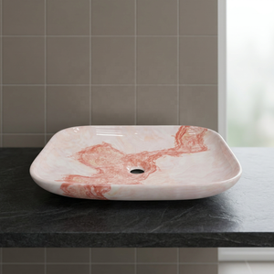 Vasque de salle de bain en céramique bicolore, design moderne en bois Vistaar, pour la décoration intérieure - Product Image 4