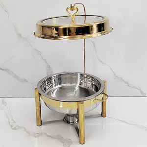 Utensilios de Cocina Económicos Estilo Árabe, Calentador de Alimentos para Buffet, Platos para Calentar Comida Dorados Colgantes - Product Image 2