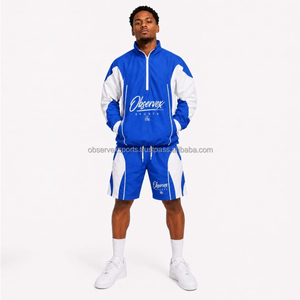 Conjunto Cortavientos para Hombre, Conjuntos de Ropa Deportiva de Alta Calidad, Personalizados, Unisex, Reflectantes 3M, Estilo Vintage, Conjunto de Camiseta y Pantalones Cortos para Otoño - Product Image 1