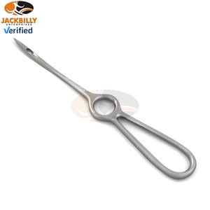 เข็มเย็บผ่าตัดสัตว์ยี่ห้อ Veterinary Buhner ทำจากสแตนเลส ความยาวรวม 8 นิ้ว อุปกรณ์ผ่าตัดสำหรับสัตว์ขนาดใหญ่ - Product Image 2