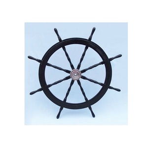 Wooden <b>Ship</b> <b>Wheel</b> Maritime Harbor Decor Intended to Bring Seaside Inspiration into Elegant Residential Wall Presentation - Product Image 4