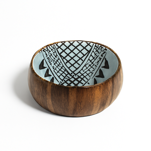 Tazón de Madera Esmaltada para Servir Aperitivos Iftar, Hecho a Mano, con Diseño Impreso para la Colección de Ramadán, Elegantes Tazones para Oraciones y Cenas - Product Image 5