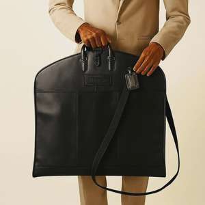 Sac de transport de costume décontracté en cuir véritable haut de gamme, robuste, avec logo personnalisé, sac de voyage de luxe pour uniforme, étui de rangement LSC-0001 - Product Image 1
