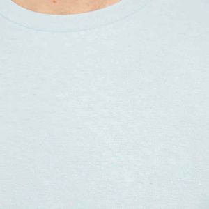T-shirt léger en coton et polyester pour homme, vêtement d'extérieur, sublimation, coupe classique, tissu tricoté, bleu clair, respirant - Product Image 2