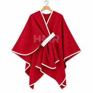 HMR Sorority Sisterhood <b>Cape</b> Knitted Weave Clothing Open Front Casual Winter Cardigan Poncho Sweater - Product Image 5