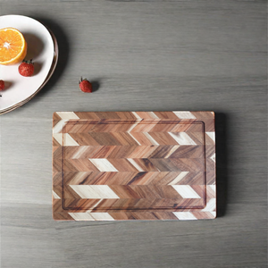 Planche à découper en forme de bois d'acacia naturel bloc à découper taille personnalisée écologique pour les ustensiles de cuisine conception fonctionnelle faite - Product Image 2