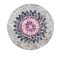 Assiette de présentation de luxe style bohème en nacre, dessous de plat en coquillage naturel pour mariages style île et événements en plein air
