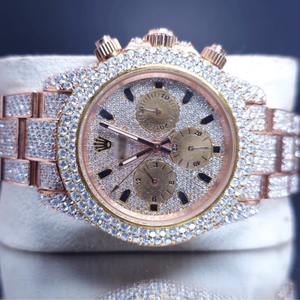 นาฬิกาแฟชั่นสุดฮิต ดีไซน์สวยหรู ประดับเพชรโมอิสซาไนต์ ควอตซ์ และสแตนเลสสตีล พร้อมกระจกคุณภาพสูง เหมาะสำหรับใช้ในชีวิตประจำวัน ราคาตามตลาด - Product Image 4
