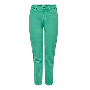 Jeans Rectos Casuales para Mujer, Diseño Personalizado con su Propio Logotipo, 100% Algodón Ecológico, Teñido Liso, Cómodos para Verano - Product Image 1