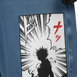 Pantalones Cortos de Mezclilla Holgados con Estampado de Anime Japonés Personalizados, Estilo Harajuku, para Hombre, OEM - Product Image 4