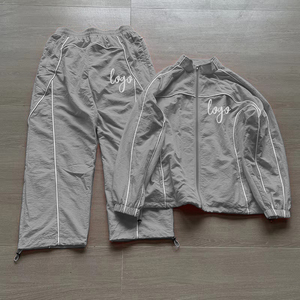 Conjunto Deportivo Personalizado Cortavientos de Nylon con Estampado Reflectante, Chaqueta y Pantalones Joggers, Traje de 2 Piezas - Product Image 2