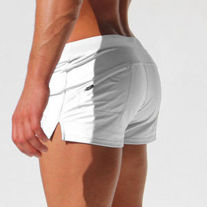 Men's Solid Blue Quick Dry Swim Trunks Mid Waist Elastic Waist <b>Short</b> Length Beach Swim <b>Shorts</b> with <b>Zipper</b> Pocket - Product Image 4