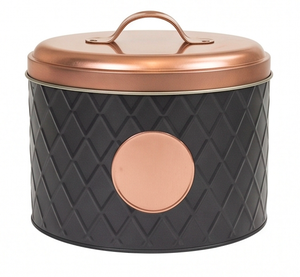 Metal <b>Storage</b> Container Handmade Pink and <b>Grey</b> Color Food <b>Storage</b> Canister Large Size Ideal For Restaurant And Kitchen Use - Product Image 1