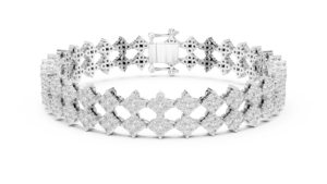 Pulsera de tenis de lujo con diamantes cultivados en laboratorio de 5.1 quilates, chapada en rodio, oro rosa de 18 quilates, para uso diario en la oficina, bodas y compromisos, para mujer. - Product Image 4
