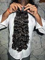 Ekstensi Rambut Manusia India Asli Berkualitas Tinggi Tekstur Keriting Alami Bundel Rambut Temple Mentah Harga Grosir Terendah