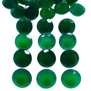 Onyx vert naturel, pierres précieuses rondes taillées et calibrées, 11 mm, pierres d'onyx vertes en vrac, prix de gros pour la fabrication de bijoux - Product Image 1