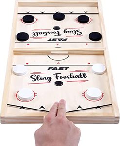 เกมส์สลิงพัคไม้ขายส่ง กระดานเกมส์สลิงฟุตบอลตั้งโต๊ะ ฮอกกี้ความเร็วสูง เกมส์แข่งขันแบบอินเทอร์แอคทีฟ ของเล่นสำหรับเด็กและผู้ใหญ่ - Product Image 1