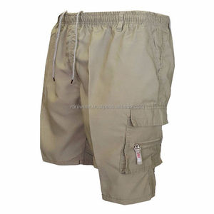 Pantalon Cargo Poches Taille Élastique pour Homme Shorts Work Wear Pantalon court décontracté - Product Image 4