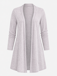 Women’s Modern Knit <b>Cardigan</b> Detachable Belt Long Sleeve Rib Knit Open Front Layering <b>Sweater</b> - Product Image 3