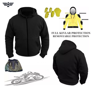 Sudadera con Capucha de Motocicleta de Algodón, Ropa Deportiva, Totalmente Forrada, Forro Polar CE Transpirable de 550g, Sudadera Extra Grande para Motociclistas - Product Image 4