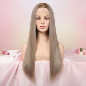 Venta Directa de Fábrica: Peluca Frontal de Encaje sin Pegamento con Reflejos Arcoíris Largos, 100% Cabello Virgen Chino Transparente para Encaje - Product Image 1