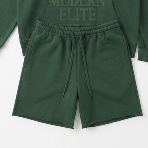 Manufacture <b>Embroidery</b> Hoodie Shorts <b>Set</b> Men Women Jogger Pullover Hood Sweat Shorts Tracksuit Unisex Winter Hoodie Shorts <b>Sets</b> - Product Image 4