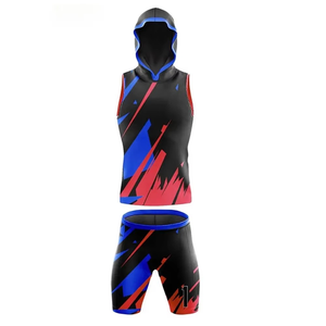 Custom 7v7 Football Uniform Shattered Pattern <b>Compression</b> Hoodie <b>Shorts</b> Set Sublimated Teamwear OEM - Product Image 5