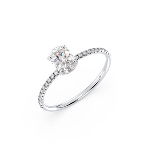 Bague solitaire REYES en argent sterling 925 de haute qualité avec moissanite de 0,99 carat pour femme, certifiée GRA, bijoux fins pour un usage quotidien - Product Image 1
