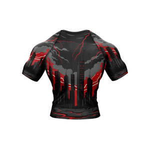 Spider Compression Gym Shirt Men Superhero Tight Fit Short <b>Sleeve</b> Sportswear Quick Dry Fitness Training Workout Top - Product Image 6