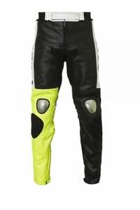 Pantalones de Motocicleta de Cuero Vacuno Genuino Negro – Estilo Racing - Product Image 1