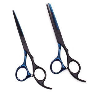 Juego de Tijeras Profesionales para Adelgazar el Cabello, Hoja Afilada de Acero Inoxidable, 30 Dientes, para Diestros, Mango Largo, Uso en Salón - Product Image 1