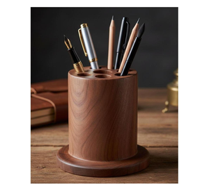 Porte-crayons en bois, rangement de papeterie, support à stylos en bois, organisateur de collection de crayons - Product Image 5