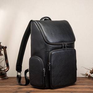 Secure Anti-Theft Leather <b>Backpack</b> <b>Waterproof</b> Vintage Laptop Rucksack Genuine Leather Travel Bag LBP-0329 - Product Image 2