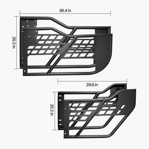 Specchietti retrovisori certificati DOT in stile caccia per Jeep 4 porte con porte tubolari e specchietti posteriori - Product Image 4