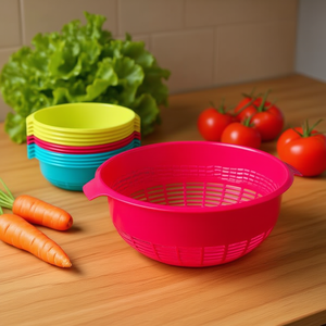 27CM Vegetable Washing <b>Basket</b> Durable Colander & Strainer for Effective Food Preparation - Product Image 2