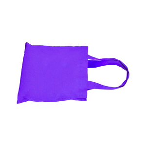 Purple Solid Color Short Handle For Grocery Custom Logo And SIze Cotton Shopping <b>Bag</b> Hand Carry Low Moq - Product Image 4
