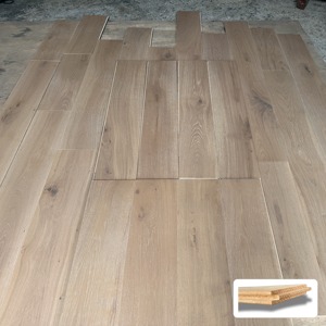 Suelo de Madera de Roble Blanco de Ingeniería, 5/8" x 5", Grado Selecto, Liso, con Acabado UV Transparente, Sistema T&G - Product Image 5