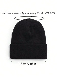 Balaclava et bonnet de ski 2-en-1 personnalisés, tricotés, unisexe, 100% coton, rayés, jacquard, pour l'hiver et le sport - Product Image 6