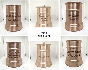 Mug réutilisable classique en cuivre pur fait à la main avec poignée pour la maison et les fêtes, marque ILAHI du Rajasthan - Product Image 6